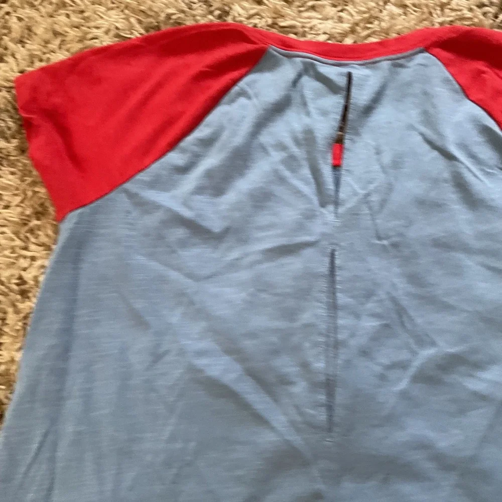 Nike St Louis Cardinals Cooperstown Collection Raglan T-Shirt Blue Red Womens L